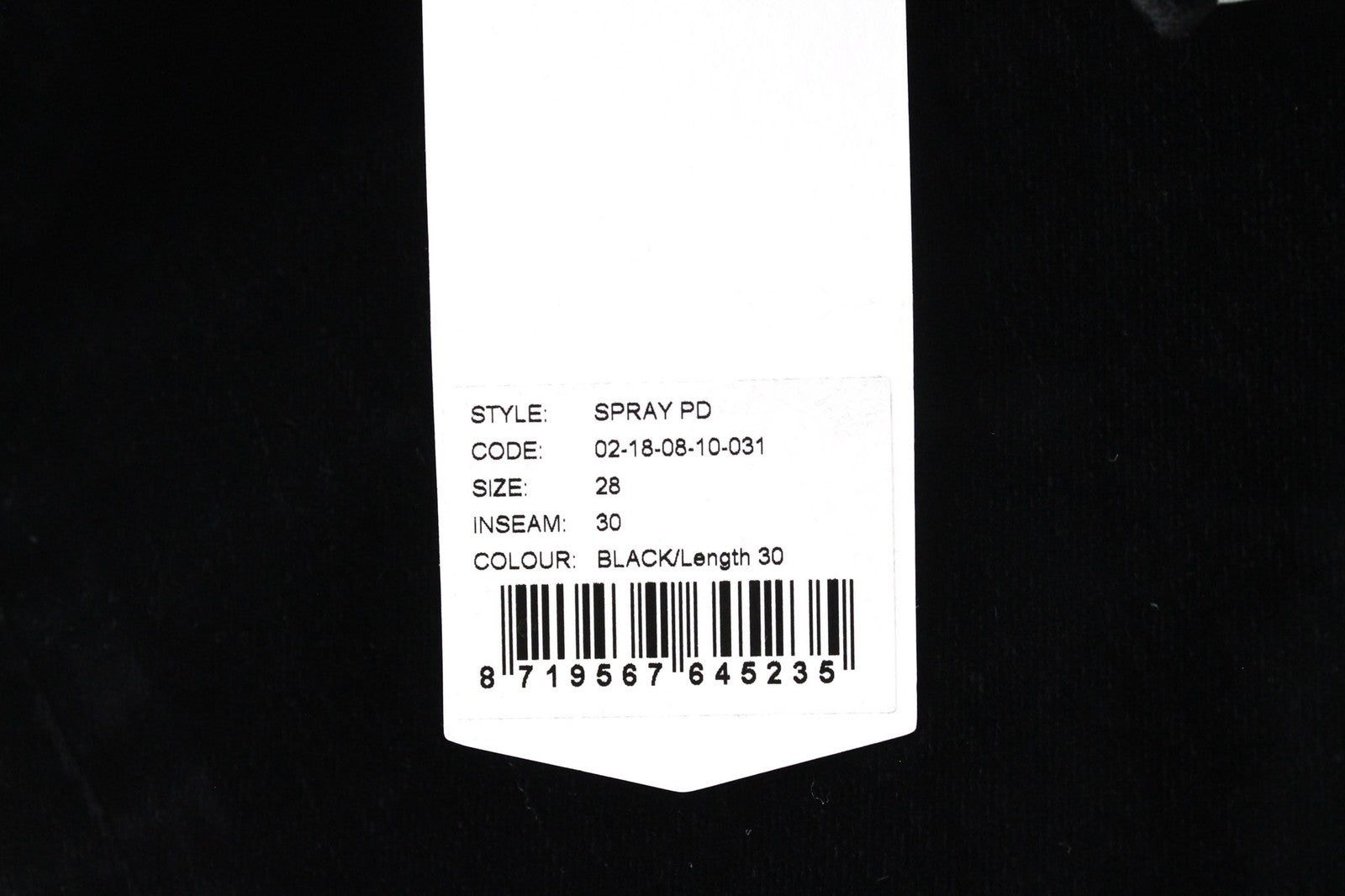 DENHAM Spray W28/L30 Women's Super Tight Velvet Cotton Black Trousers