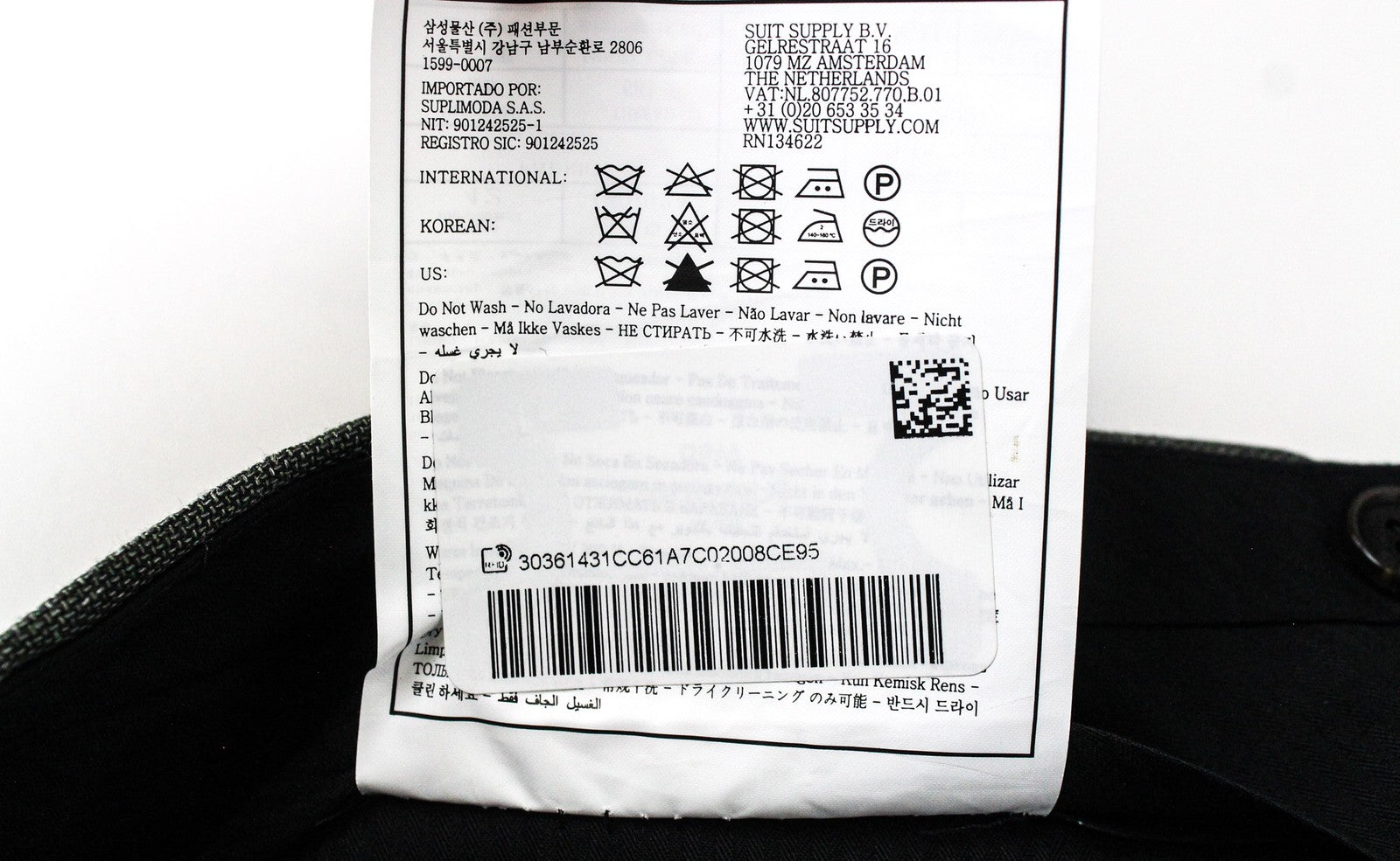 SUITSUPPLY Brescia Trousers UK42S Men's Green Pleated Wool Silk Linen