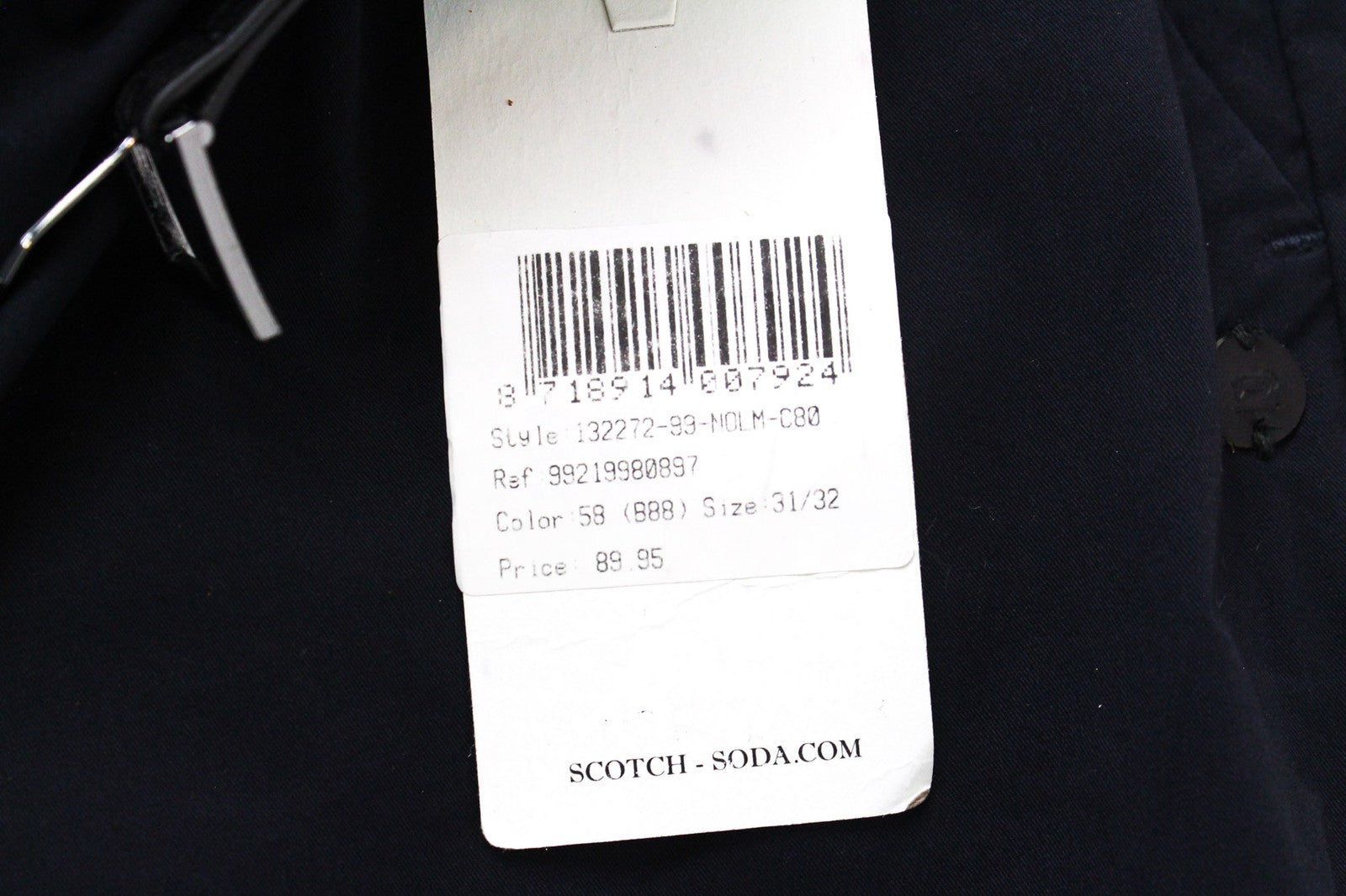 MAISON SCOTCH W31/L32 Women's Navy Stretch Cropped Formal Chino