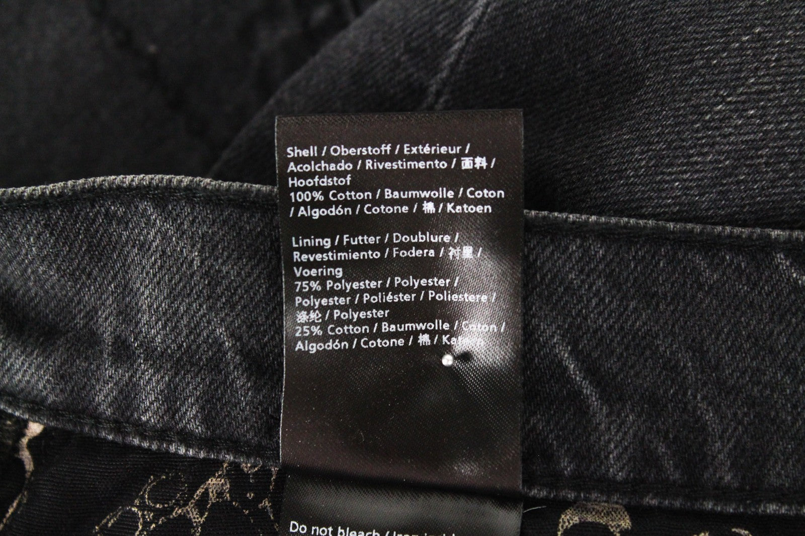 DENHAM Pearl Women's Skirt W26 Distressed Mini Black Non-Stretch