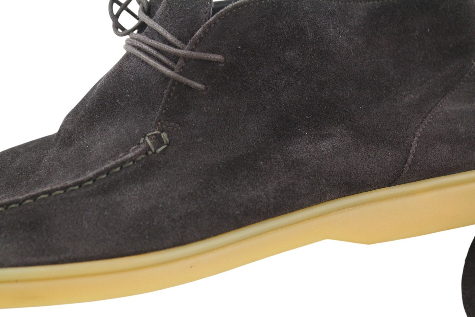 SUITSUPPLY Men's Shoes EU44 Brown Chukka Lace-Up High-Top Leather Suede