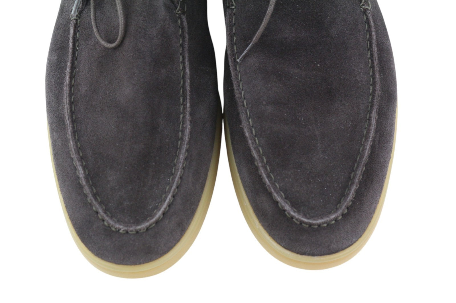 SUITSUPPLY Men's Shoes EU44 Brown Chukka Lace-Up High-Top Leather Suede