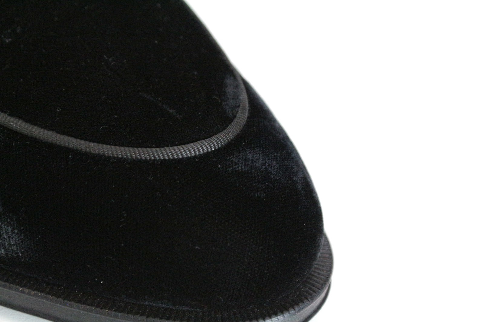 SUITSUPPLY Men's EU41 Black Velvet Slip-On Loafers Formal Tuxedo