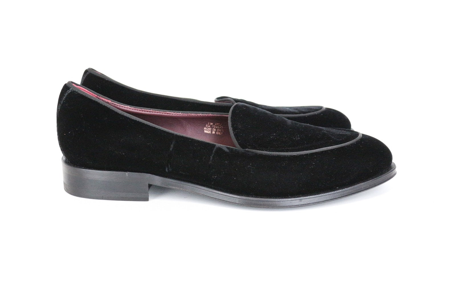 SUITSUPPLY Men's EU41 Black Velvet Slip-On Loafers Formal Tuxedo