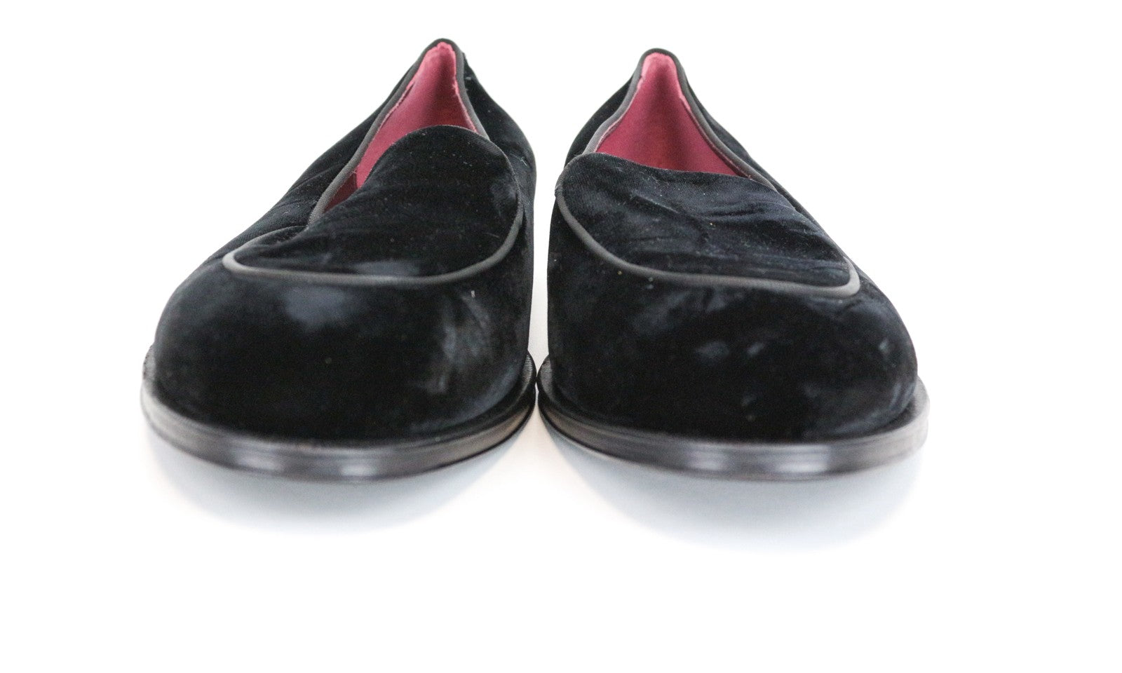 SUITSUPPLY Men's EU41 Black Velvet Slip-On Loafers Formal Tuxedo