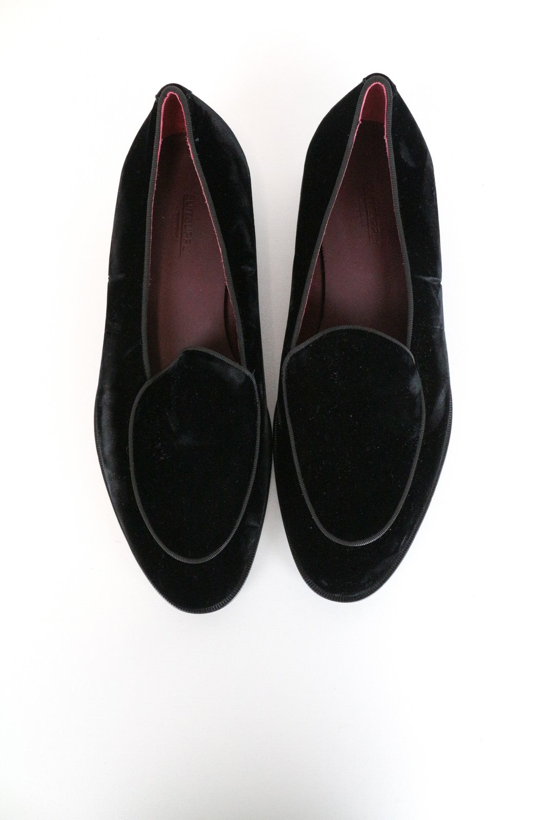 SUITSUPPLY Men's EU41 Black Velvet Slip-On Loafers Formal Tuxedo