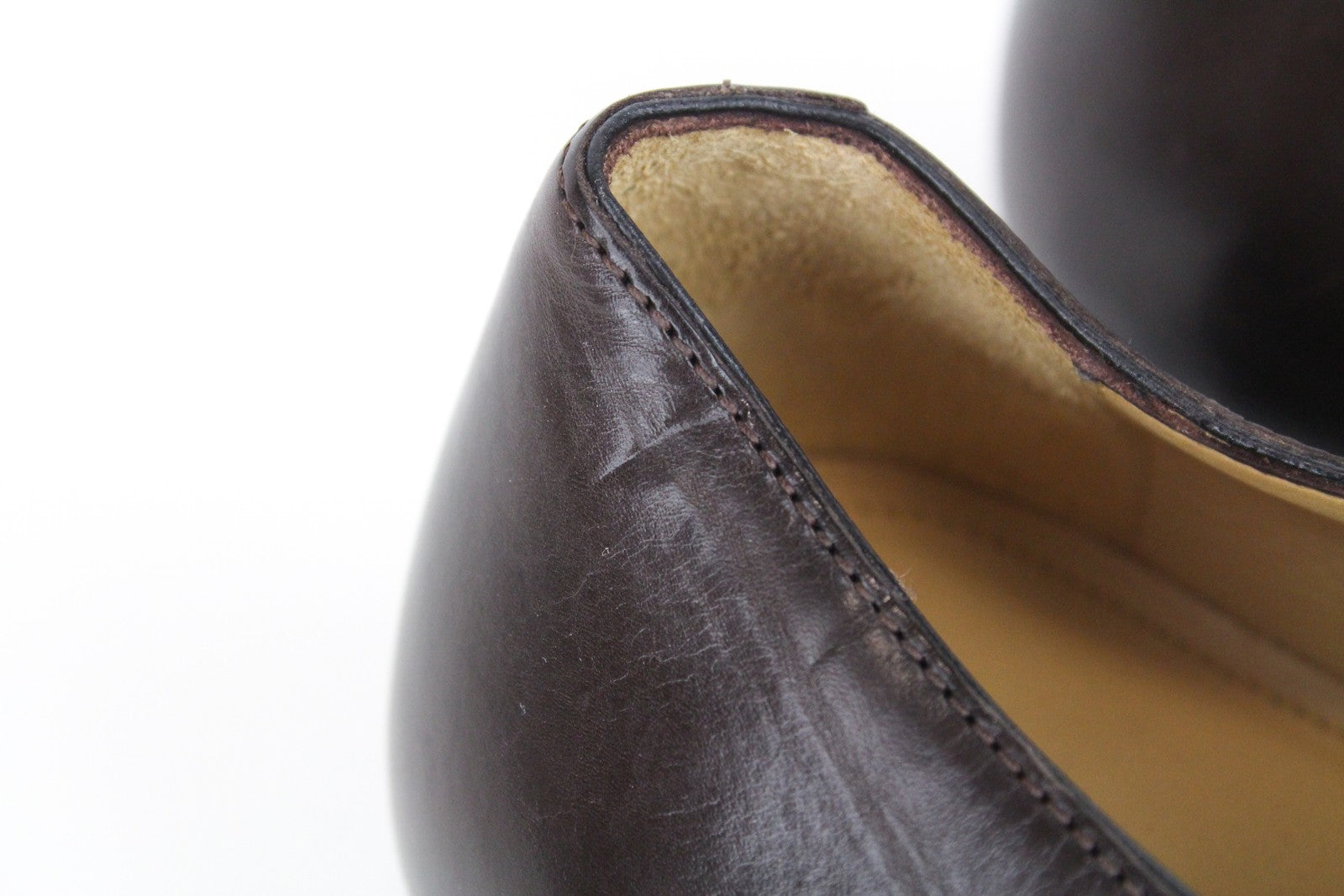 SUITSUPPLY Men's EU42 Brown Leather Classic Laced Low-Top Shoes