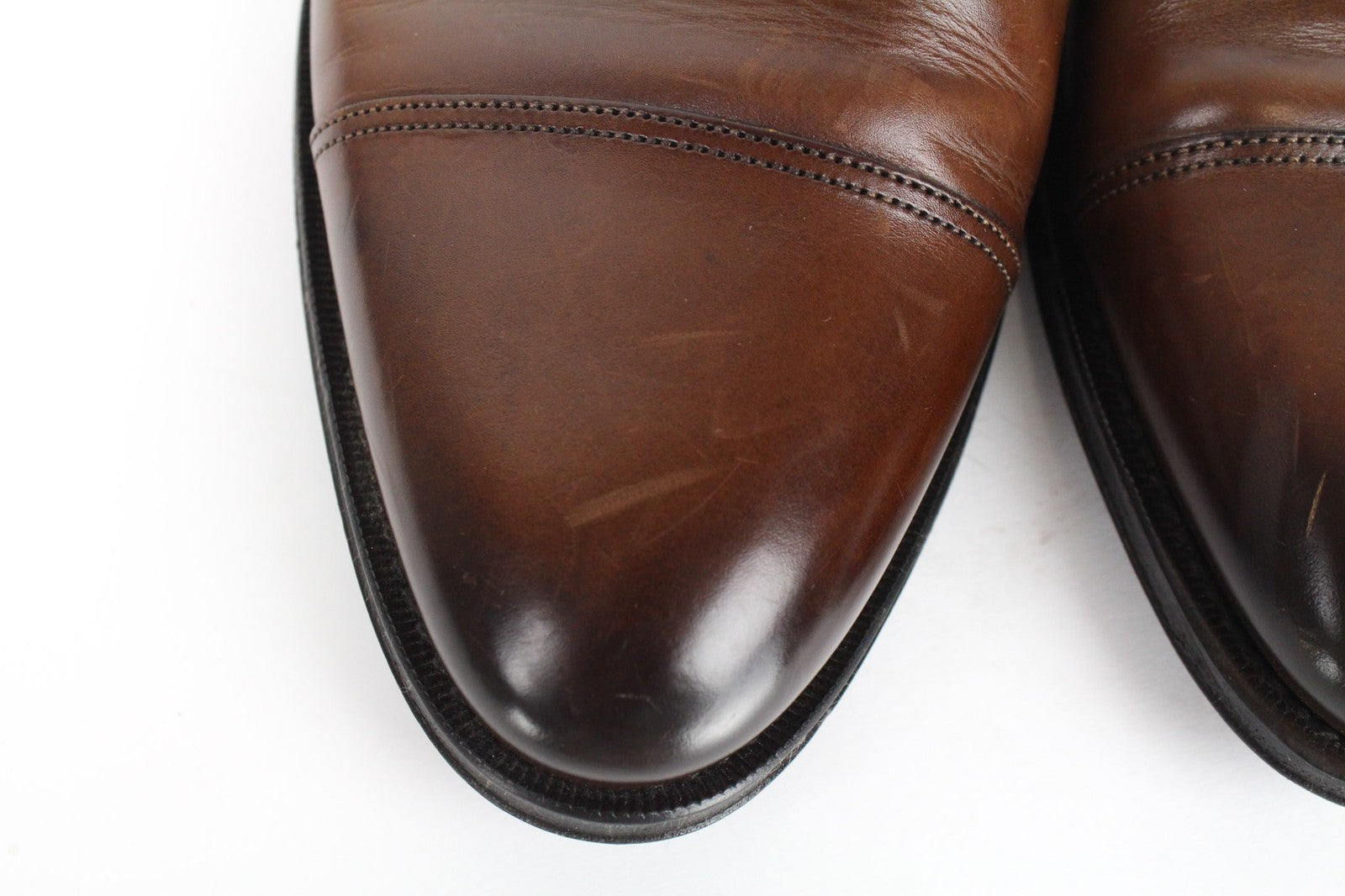 SUITSUPPLY Men's EU40 Brown Calf Leather Derby Formal Lace-Up Shoes