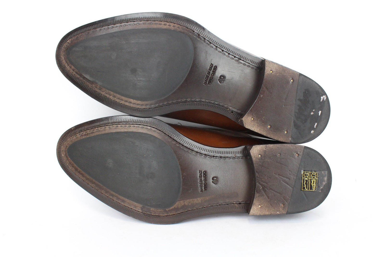 SUITSUPPLY Men's EU40 Brown Calf Leather Derby Formal Lace-Up Shoes