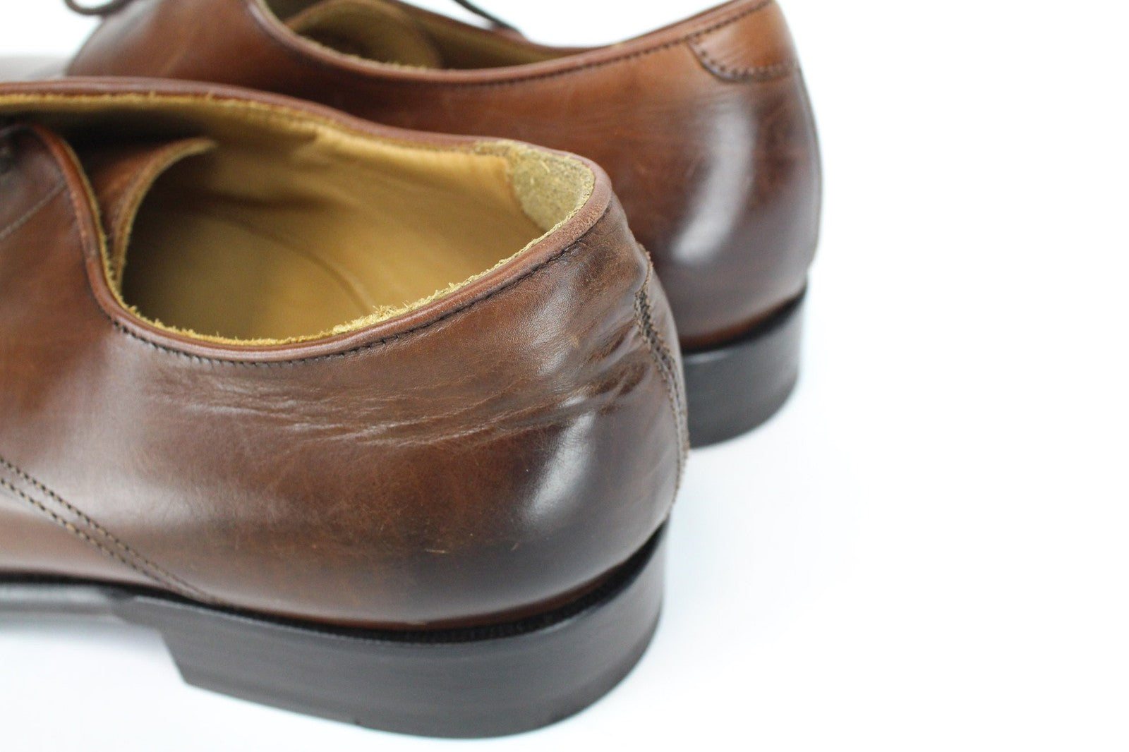 SUITSUPPLY Men's EU40 Brown Calf Leather Derby Formal Lace-Up Shoes