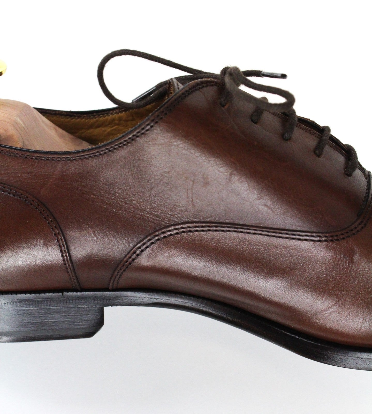 SUITSUPPLY Men's EU43 Brown Leather Casual Formal Lace-Up Low Shoes