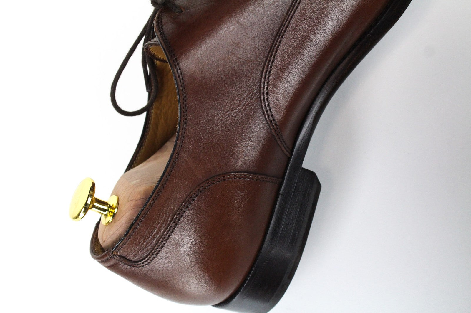 SUITSUPPLY Men's EU43 Brown Leather Casual Formal Lace-Up Low Shoes