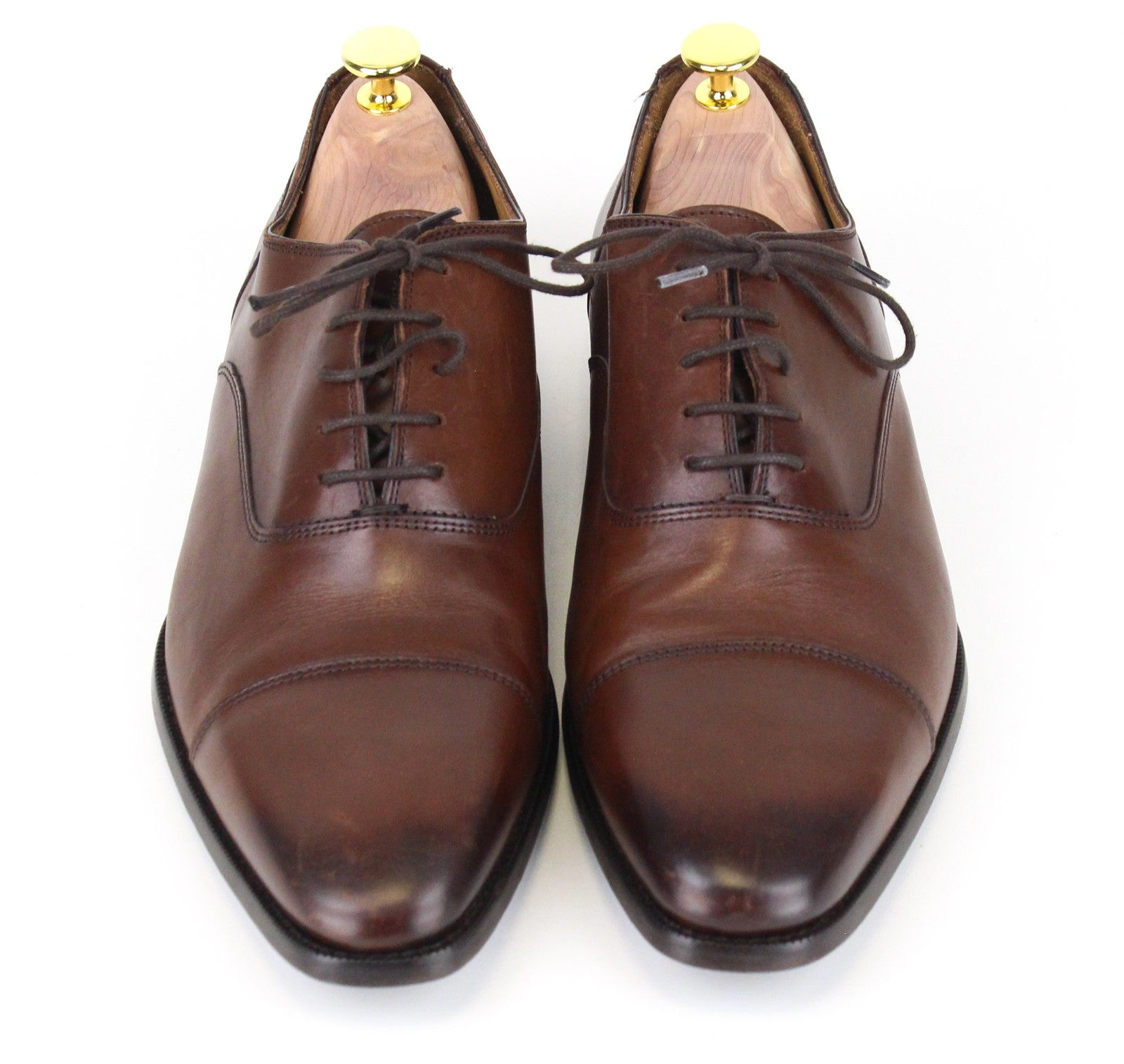 SUITSUPPLY Men's EU43 Brown Leather Casual Formal Lace-Up Low Shoes