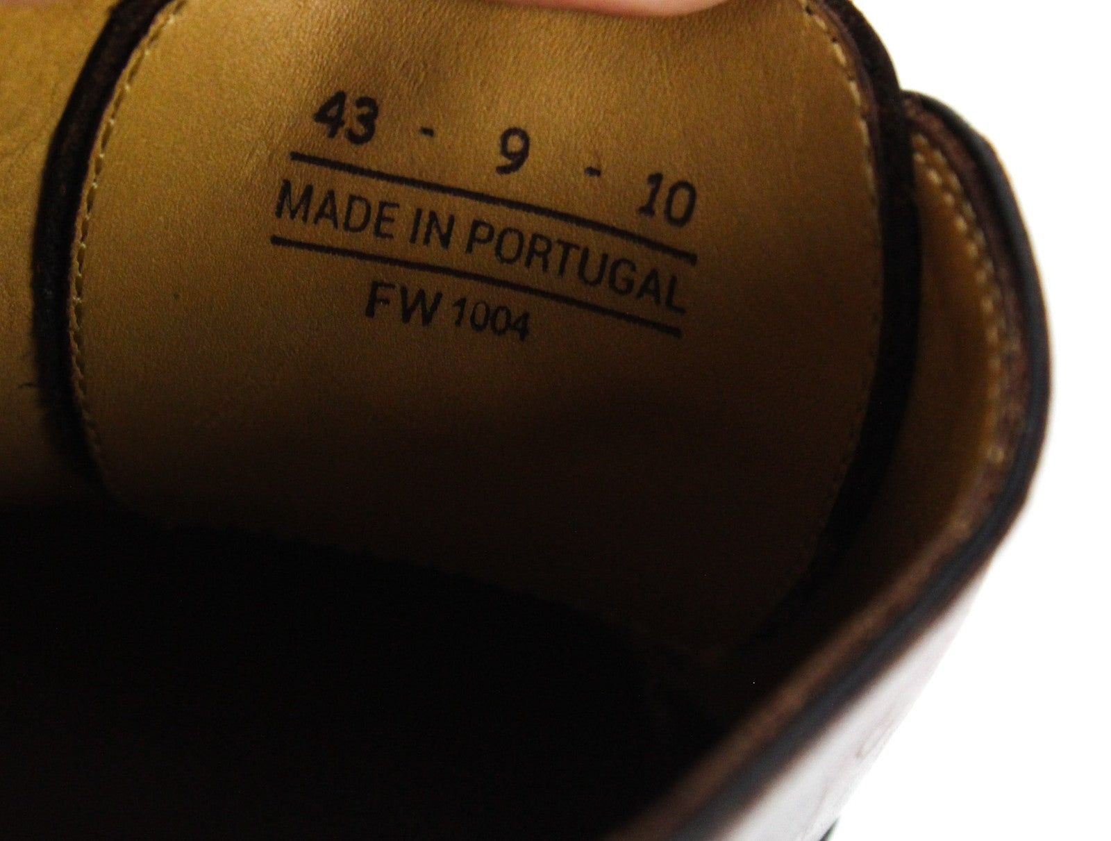 SUITSUPPLY Men's EU43 Brown Leather Casual Formal Lace-Up Low Shoes