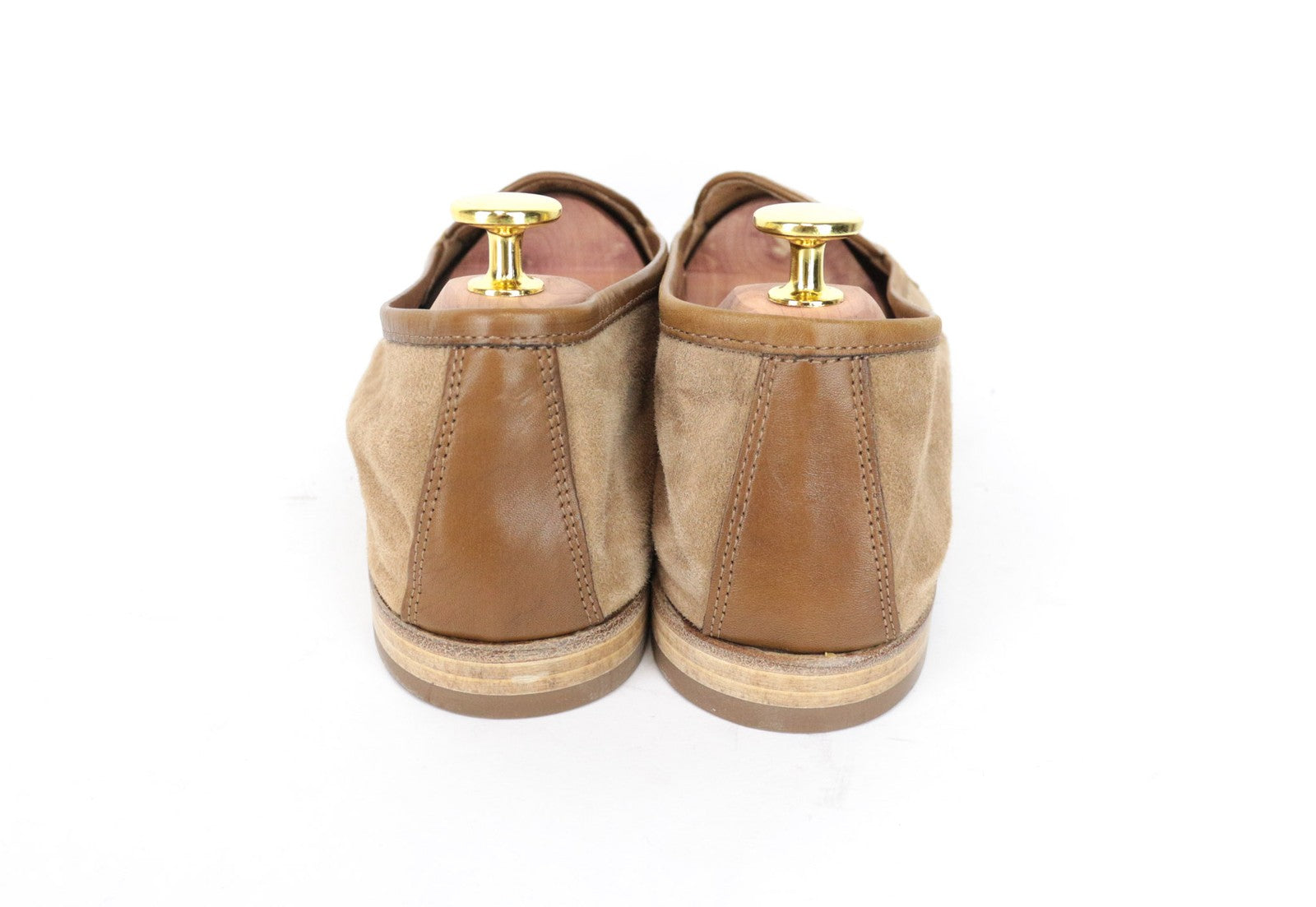 SUITSUPPLY Men's EU42.5 Beige Suede Moccasin Loafers Calf Leather Smart