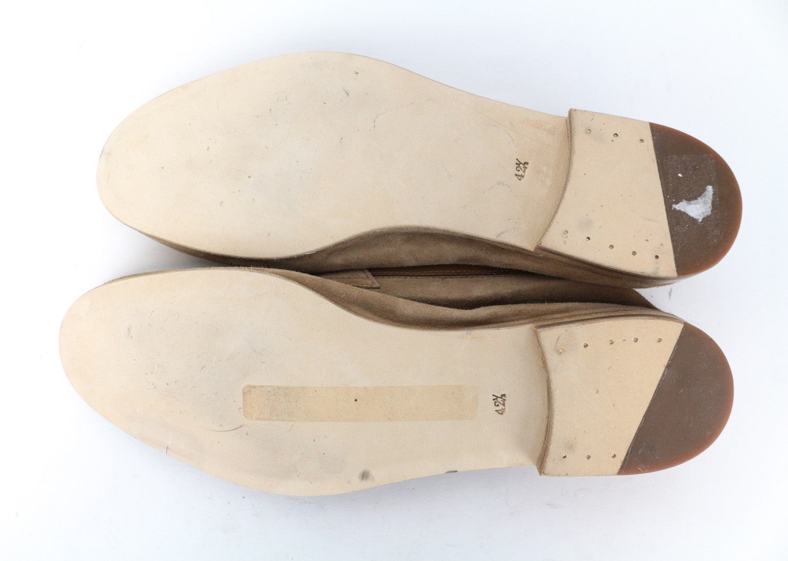 SUITSUPPLY Men's EU42.5 Beige Suede Moccasin Loafers Calf Leather Smart