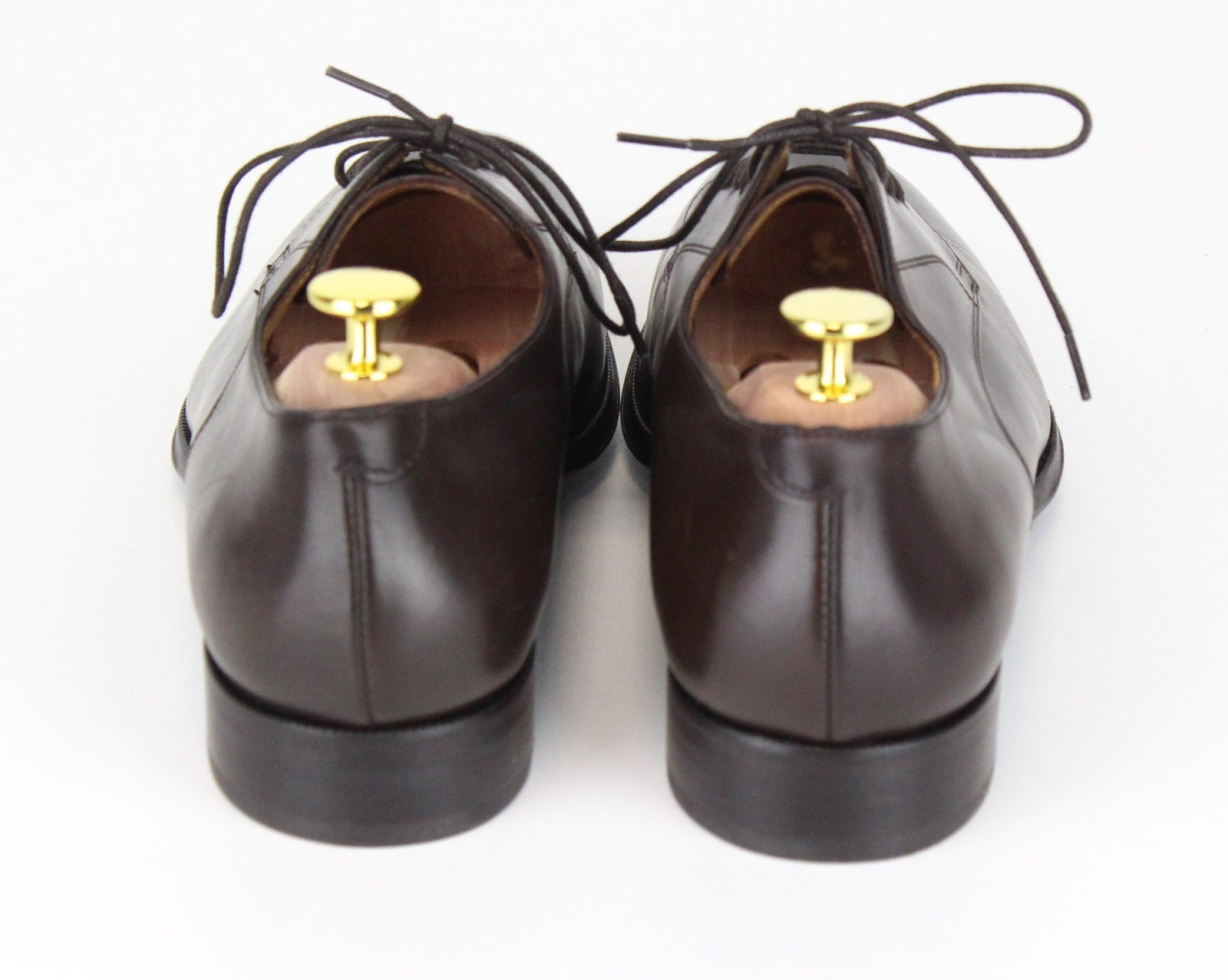 SUITSUPPLY Men's EU41 Brown Leather Low-Top Lace-Up Shoes Formal Look