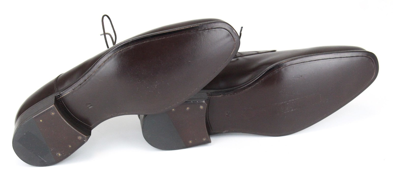 SUITSUPPLY Men's EU41 Brown Leather Low-Top Lace-Up Shoes Formal Look