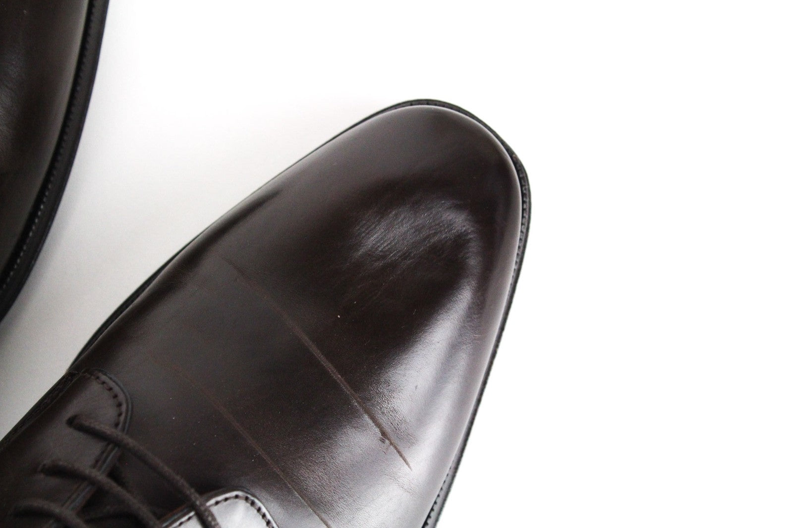 SUITSUPPLY Men's EU41 Brown Leather Low-Top Lace-Up Shoes Formal Look