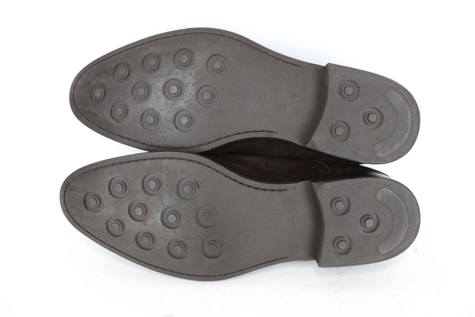 SUITSUPPLY Men's Shoes EU43.5 Brown Suede Leather Double Monk Strap