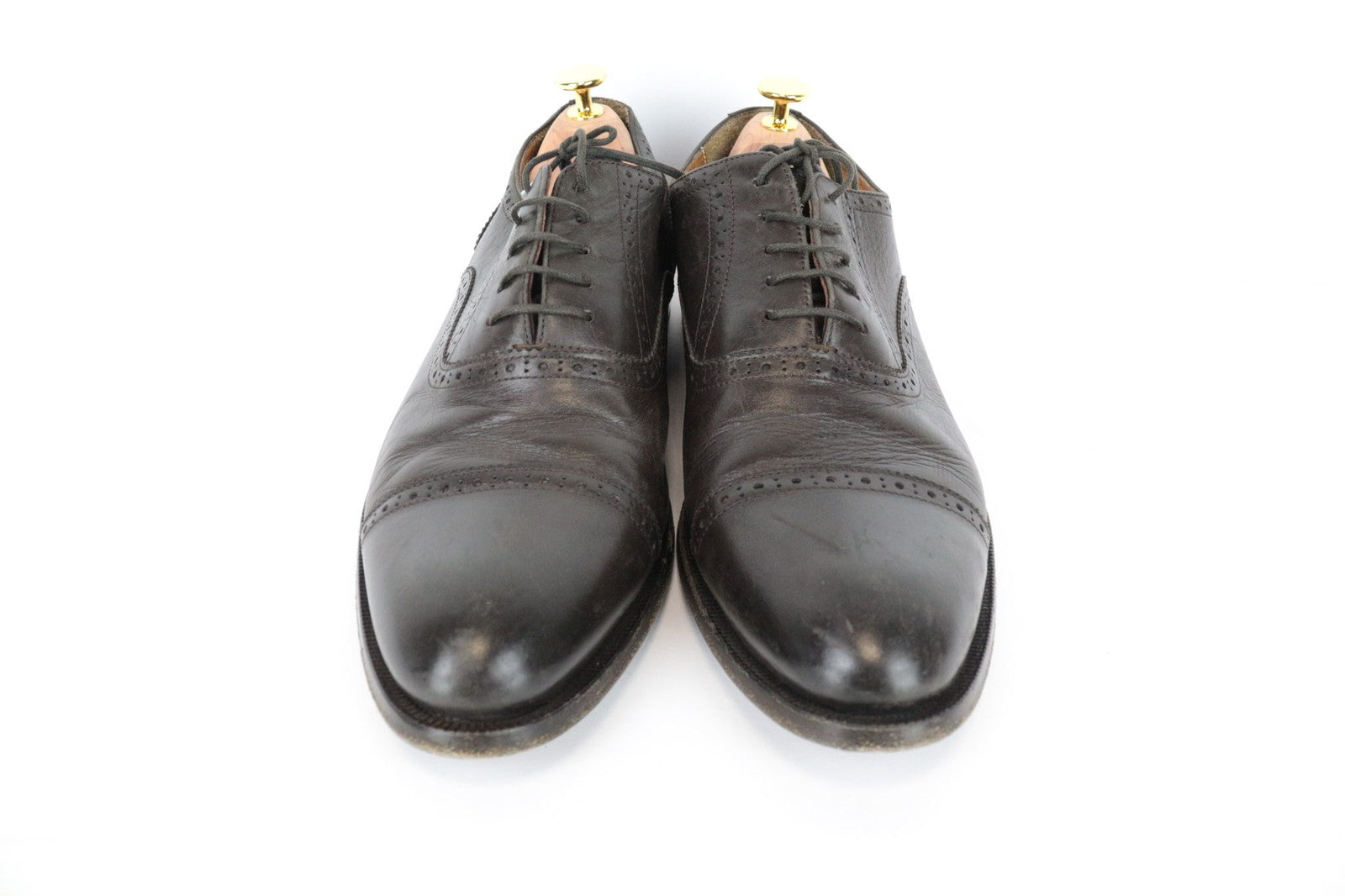 SUITSUPPLY Men's Shoes EU43 Brown Leather Classic Formal Laced Pair