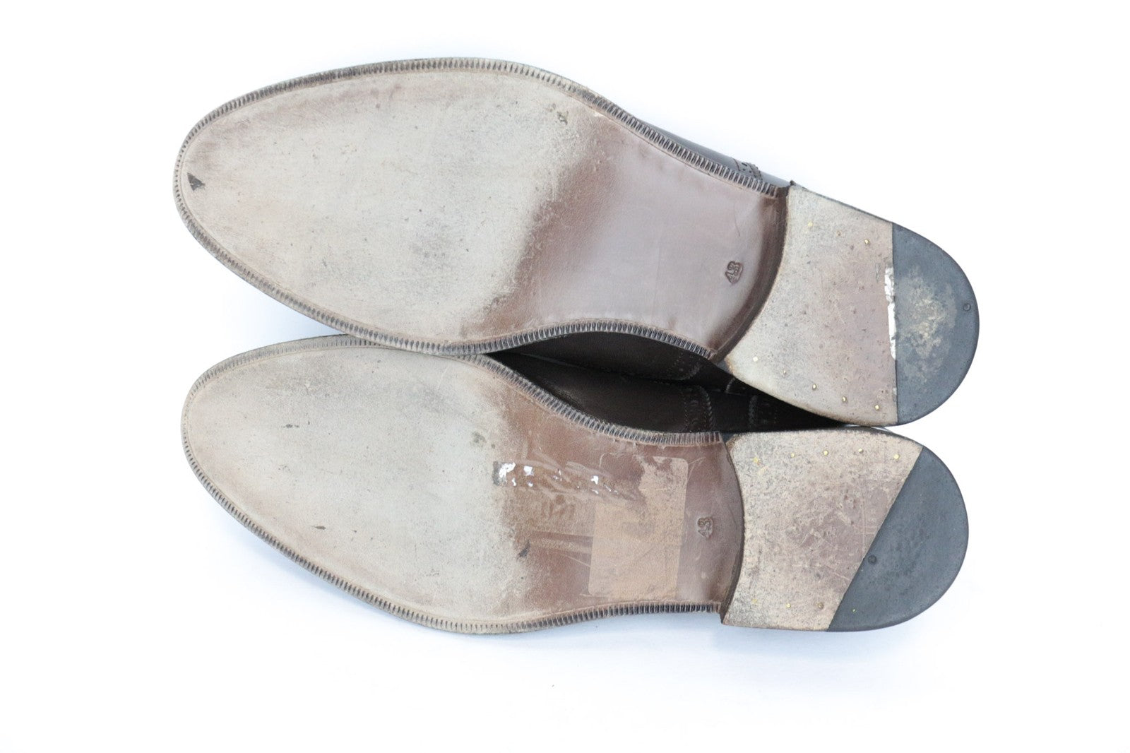 SUITSUPPLY Men's Shoes EU43 Brown Leather Classic Formal Laced Pair