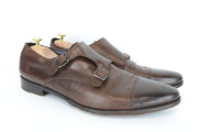 SUITSUPPLY Brown Leather Formal Shoes EU45 Men's Classic Buckled Loafers