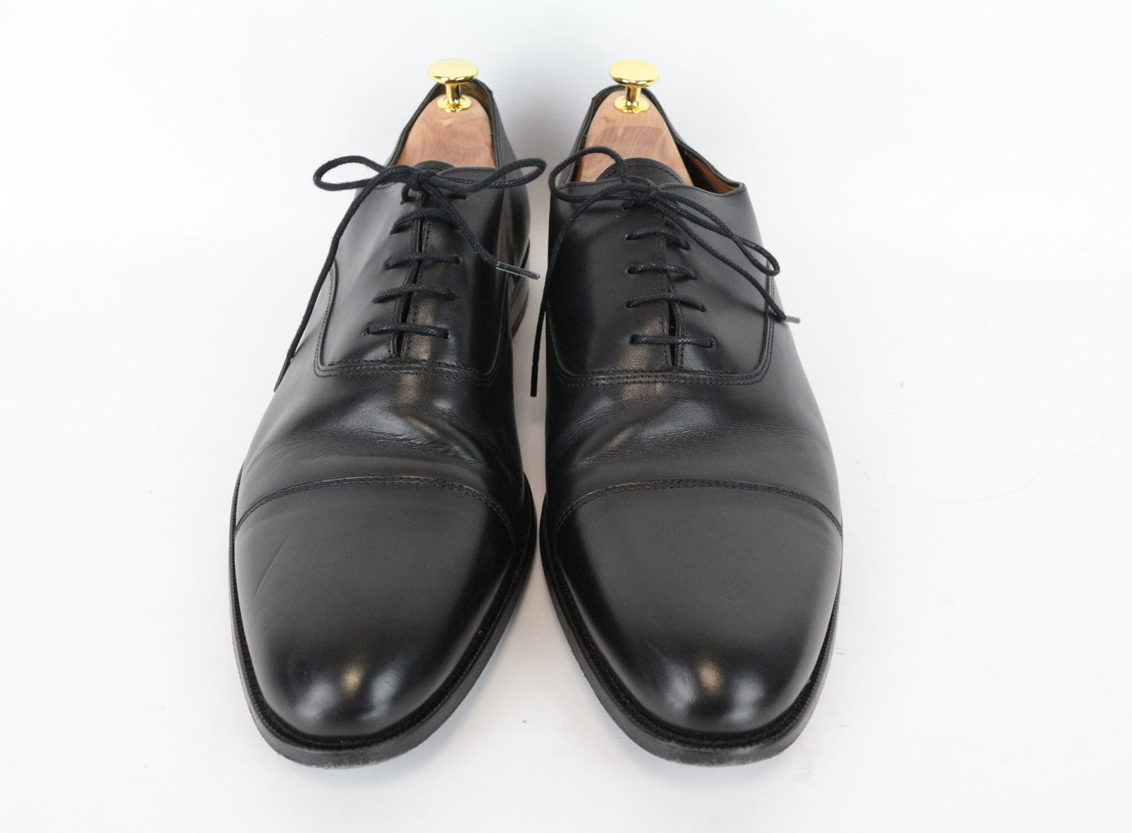 SUITSUPPLY Men's Casual Shoes EU46 Black Leather Formal Laced Low-Top Classic