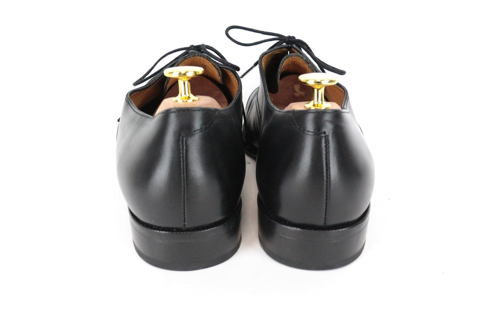 SUITSUPPLY Men's Casual Shoes EU46 Black Leather Formal Laced Low-Top Classic