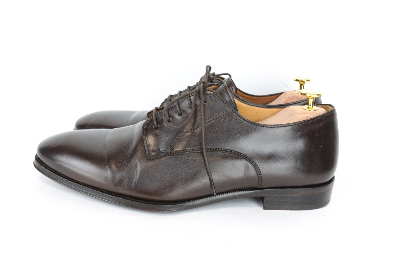 SUITSUPPLY Men's Casual Shoes EU43 Dark Brown Leather Classic Relaxed Style