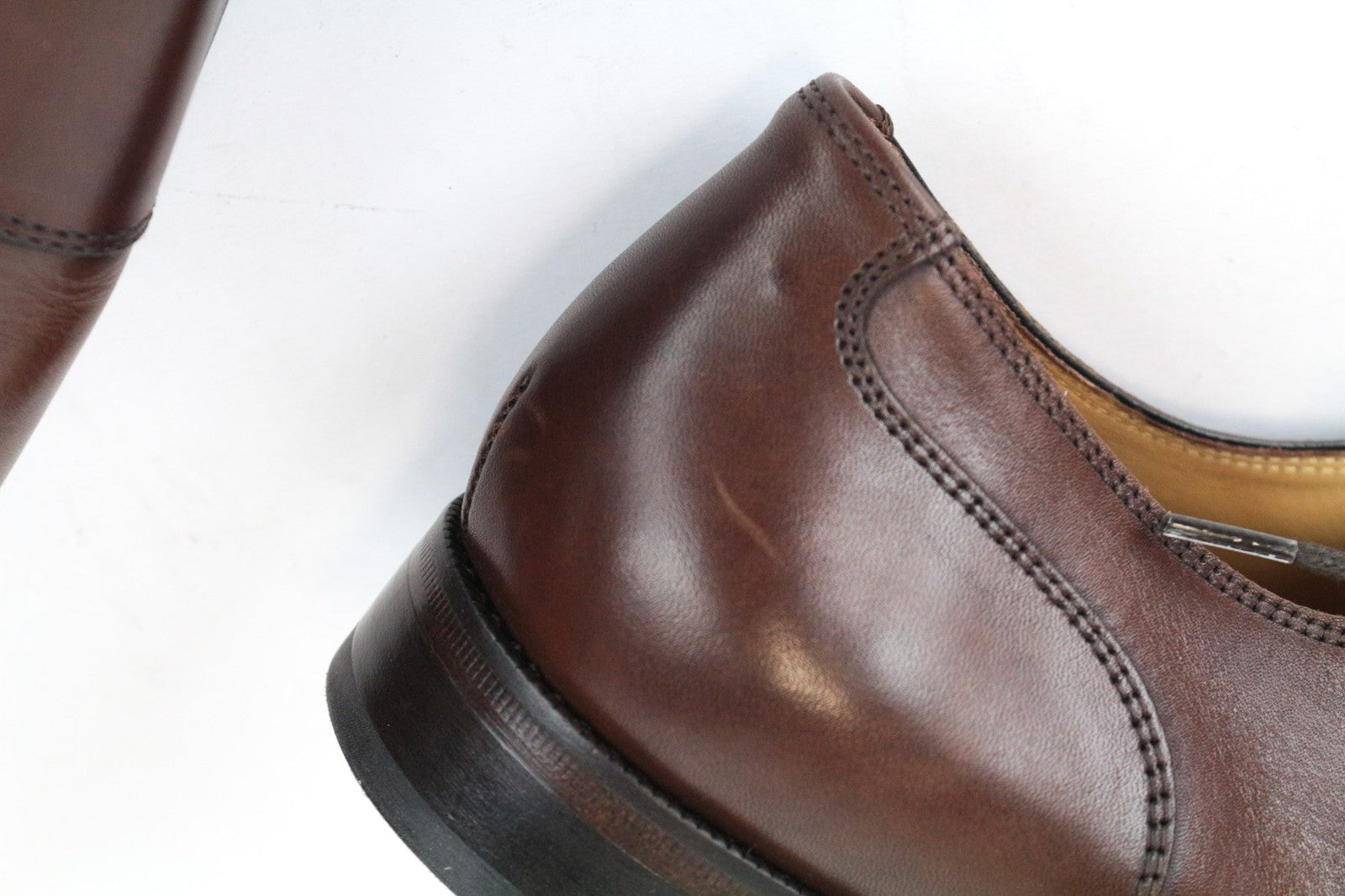 SUITSUPPLY Men's Casual Shoes EU42 Brown Leather Low-Top Classic Lace Up