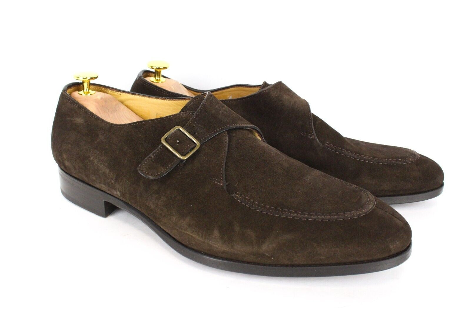 SUITSUPPLY Men's Casual Shoes EU45 Brown Leather Buckled Classic Relaxed Style