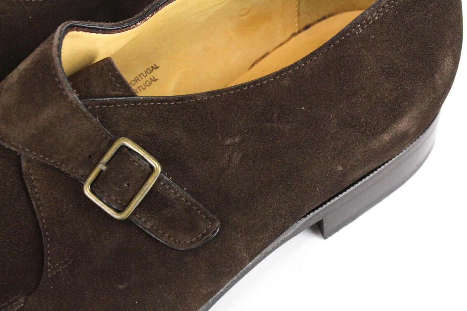 SUITSUPPLY Men's Casual Shoes EU45 Brown Leather Buckled Classic Relaxed Style