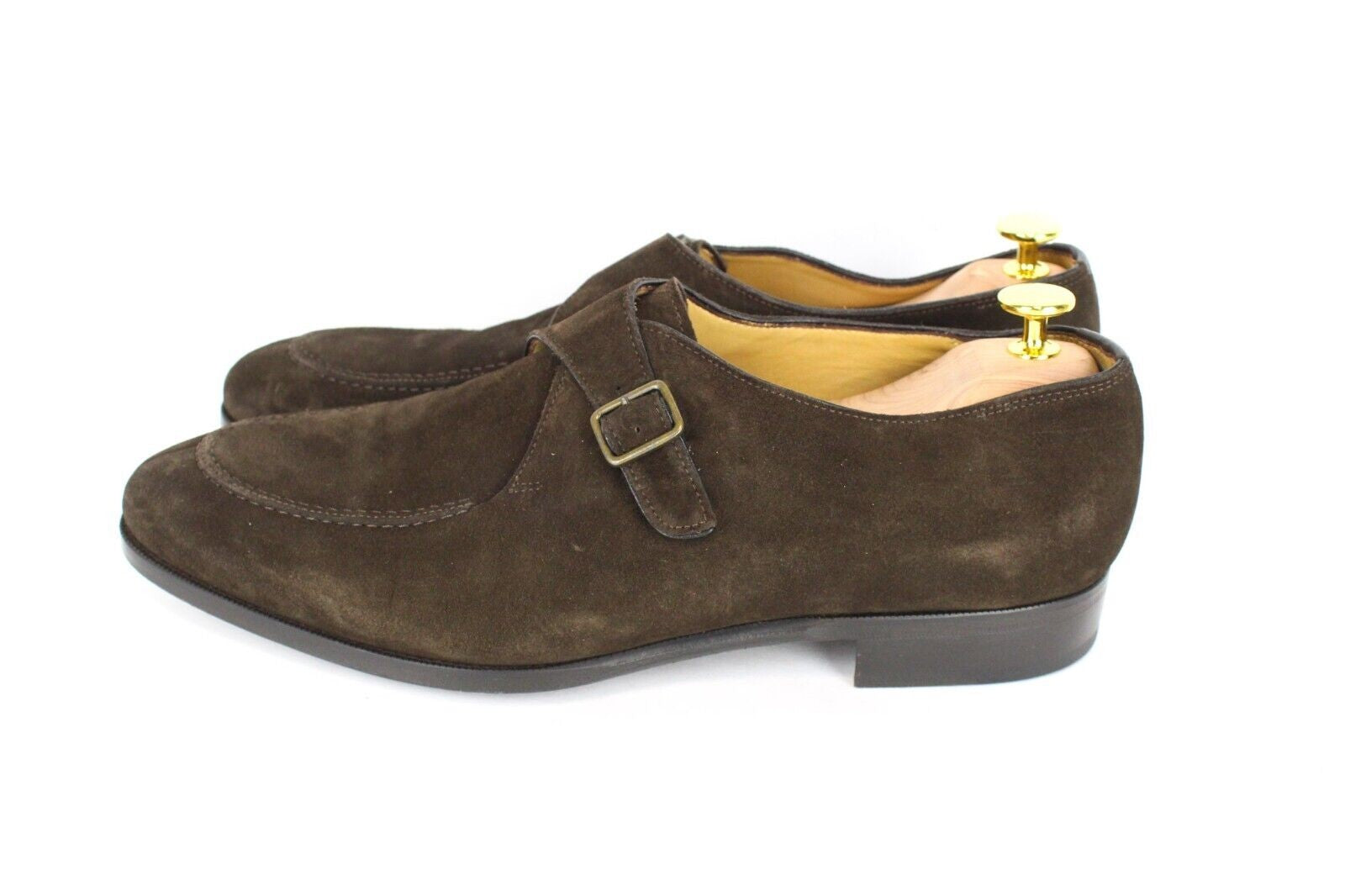 SUITSUPPLY Men's Casual Shoes EU45 Brown Leather Buckled Classic Relaxed Style