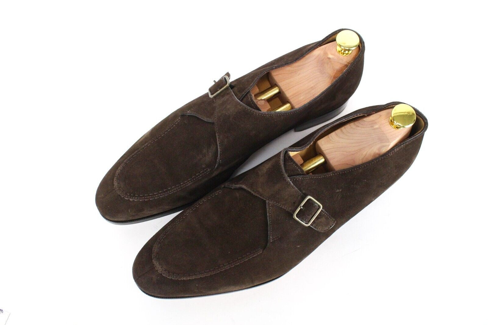 SUITSUPPLY Men's Casual Shoes EU45 Brown Leather Buckled Classic Relaxed Style