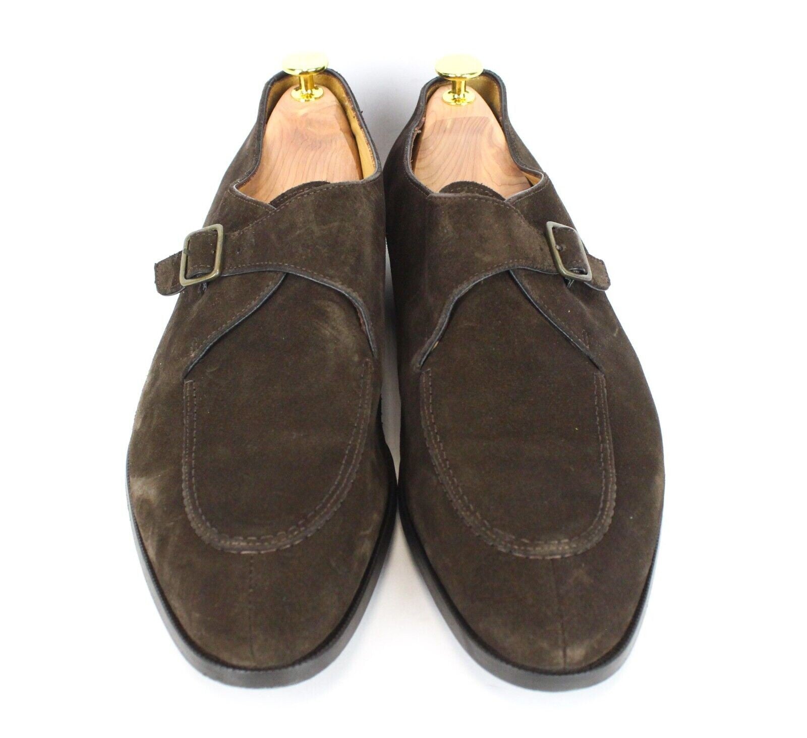 SUITSUPPLY Men's Casual Shoes EU45 Brown Leather Buckled Classic Relaxed Style