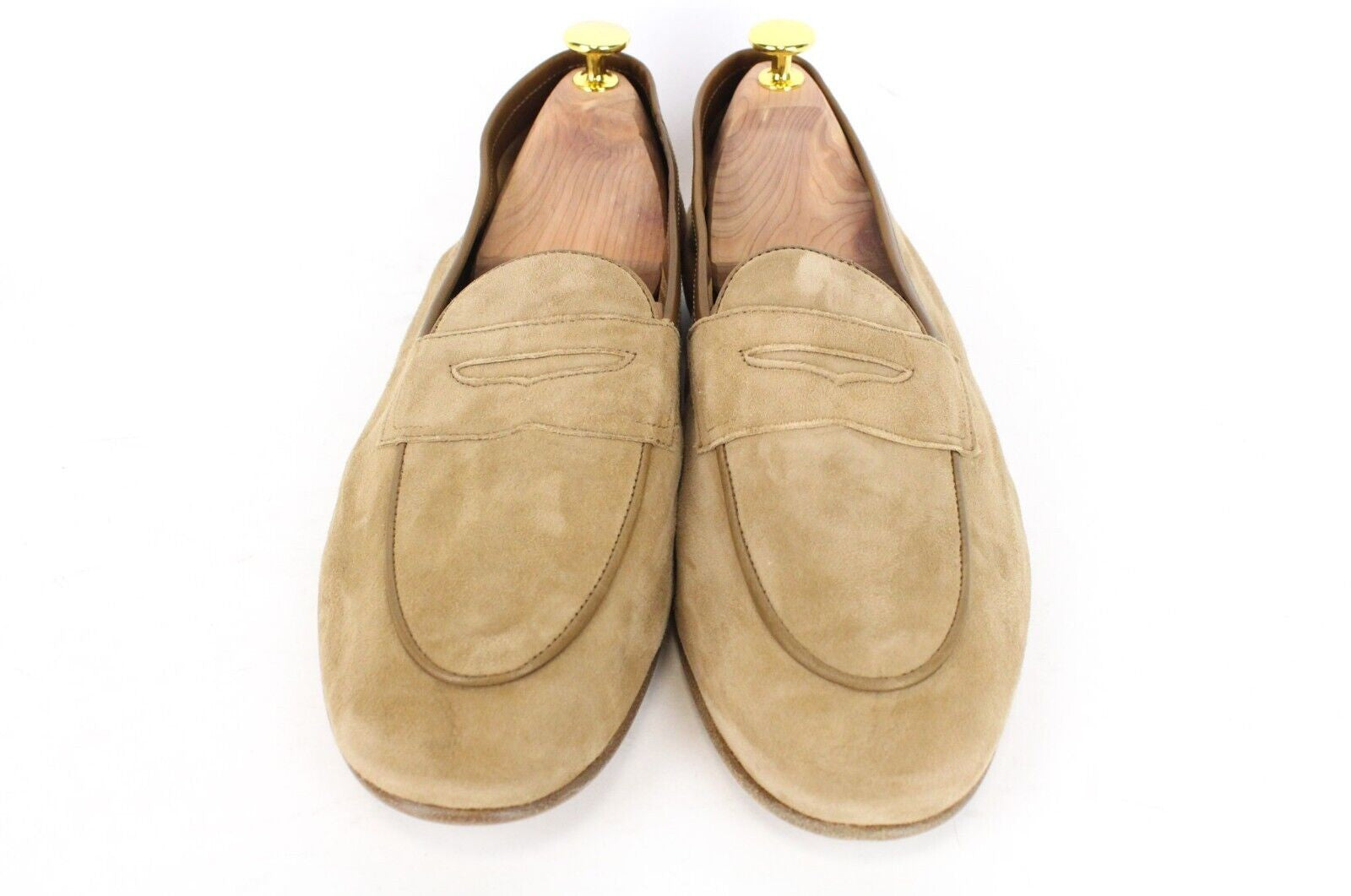 SUITSUPPLY Men's Casual Shoes EU43 Brown Leather Suede Slip On Loafers Classic