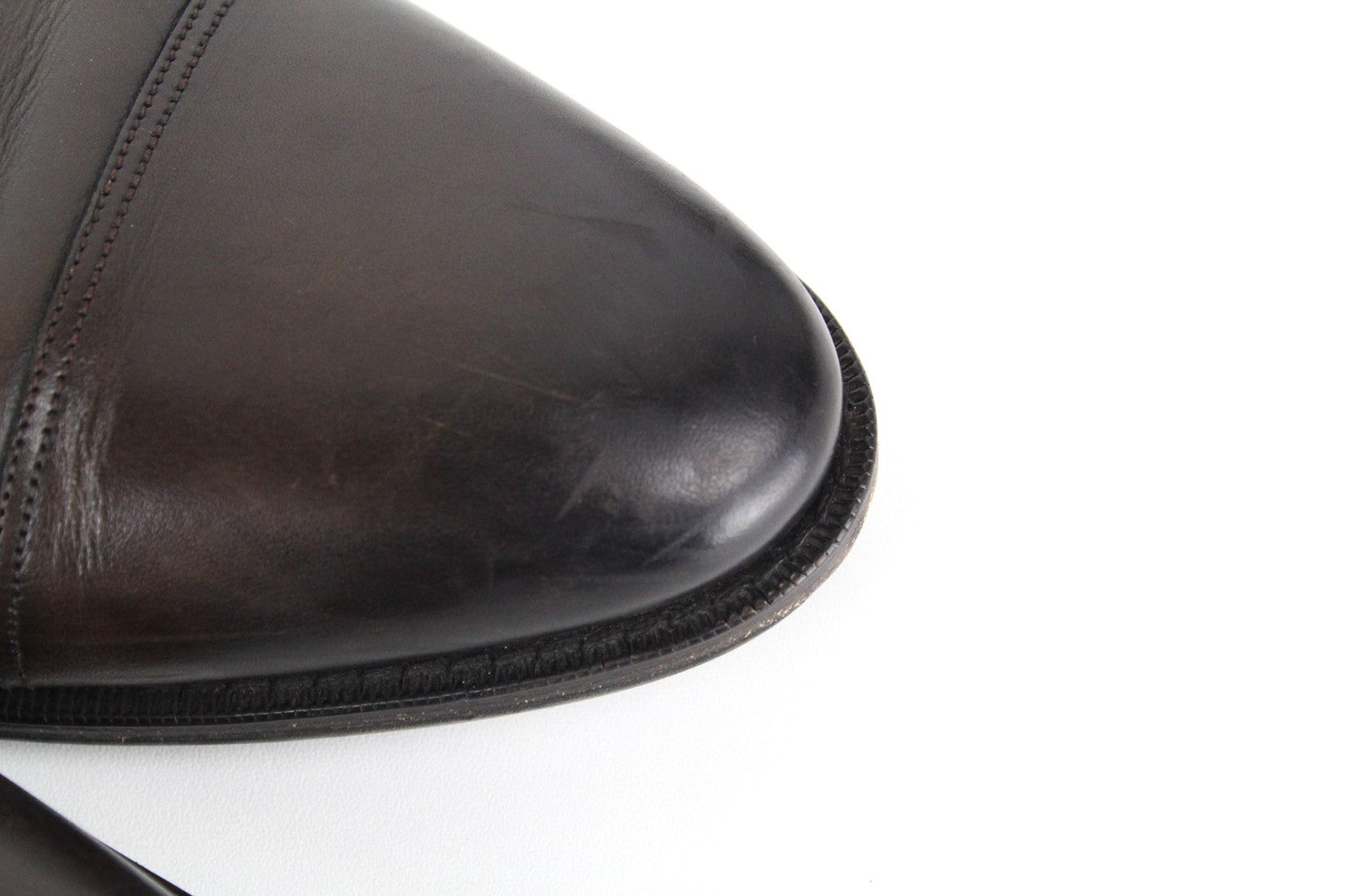 SUITSUPPLY Dark Brown EU44 Leather Low-Top Laced Shoes Men's UK10 Classic