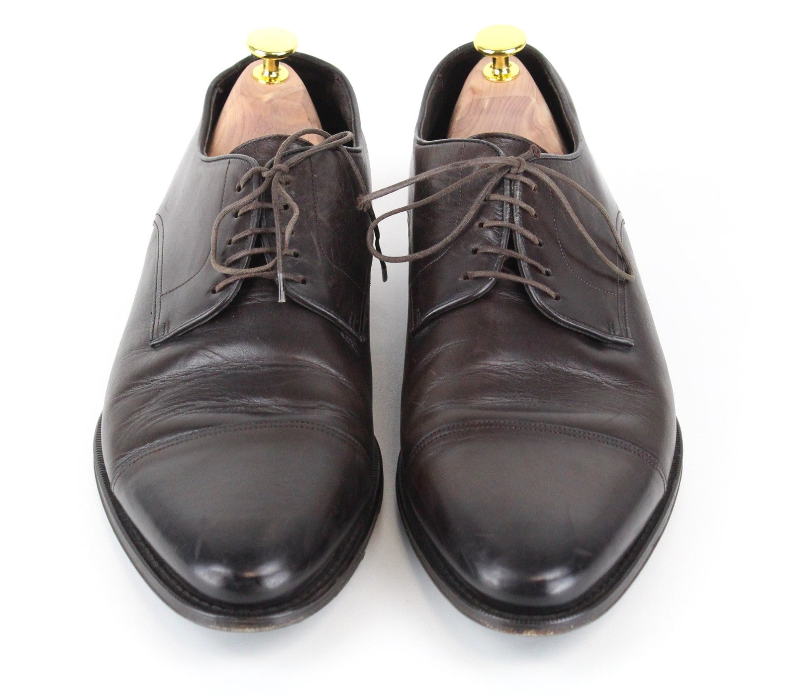 SUITSUPPLY Dark Brown EU44 Leather Low-Top Laced Shoes Men's UK10 Classic