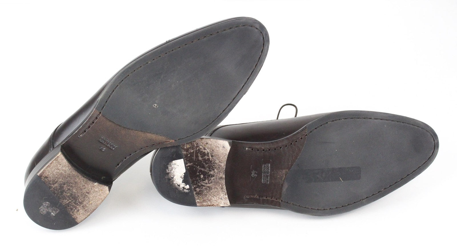 SUITSUPPLY Dark Brown EU44 Leather Low-Top Laced Shoes Men's UK10 Classic