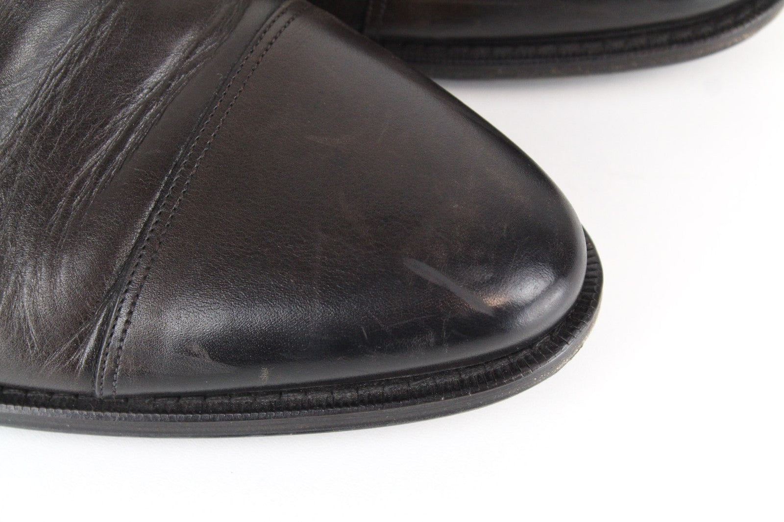 SUITSUPPLY Dark Brown EU44 Leather Low-Top Laced Shoes Men's UK10 Classic