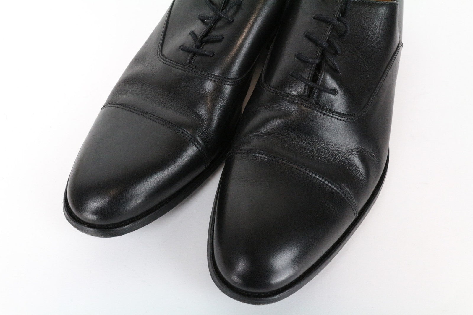 SUITSUPPLY Men's EU45 Black Leather Laced Low-Top Dress Casual Shoe Classic