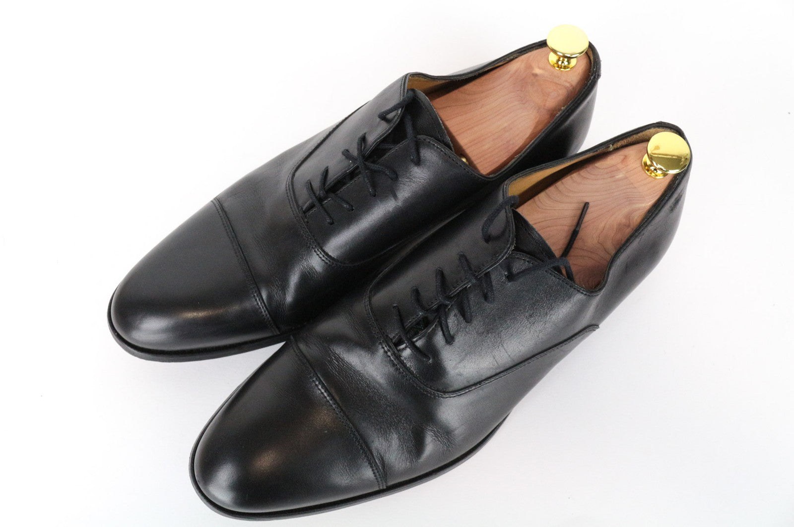 SUITSUPPLY Men's EU45 Black Leather Laced Low-Top Dress Casual Shoe Classic