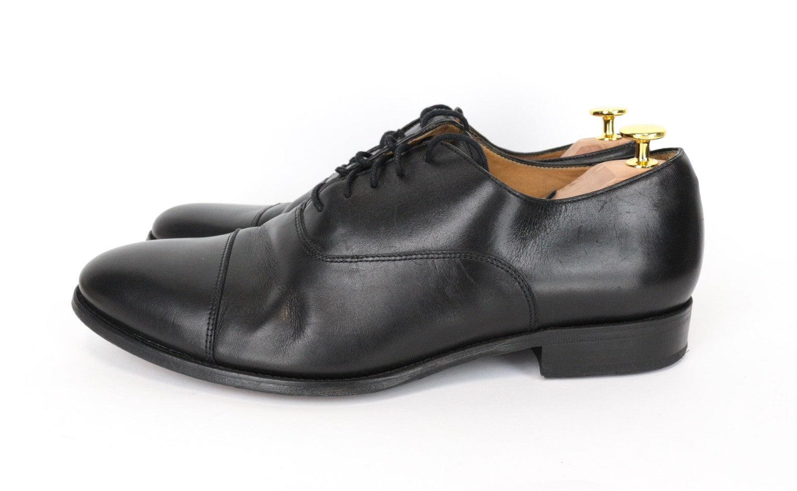 SUITSUPPLY Men's EU45 Black Leather Laced Low-Top Dress Casual Shoe Classic