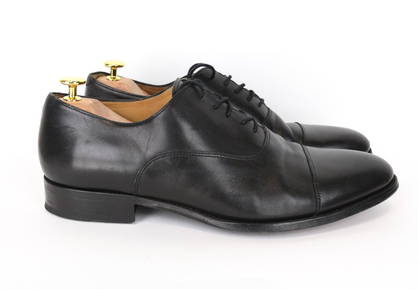 SUITSUPPLY Men's EU45 Black Leather Laced Low-Top Dress Casual Shoe Classic