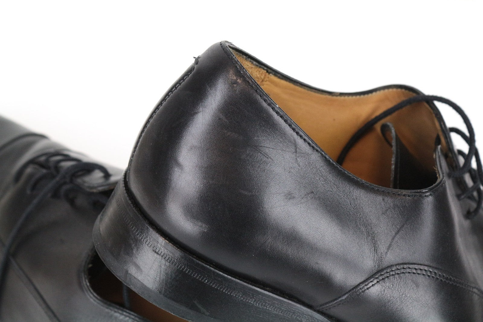 SUITSUPPLY Men's EU45 Black Leather Laced Low-Top Dress Casual Shoe Classic