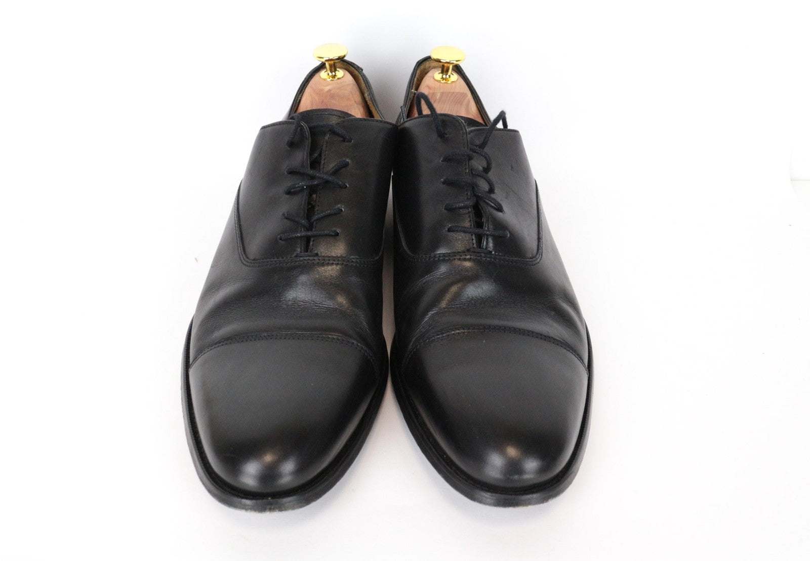 SUITSUPPLY Men's EU45 Black Leather Laced Low-Top Dress Casual Shoe Classic