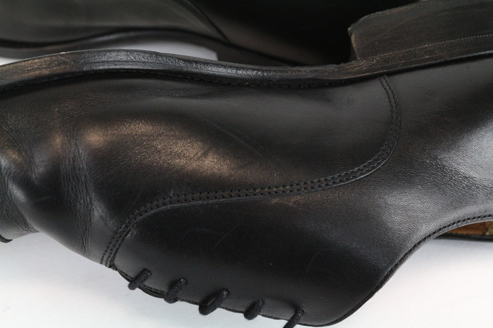 SUITSUPPLY Men's EU45 Black Leather Laced Low-Top Dress Casual Shoe Classic