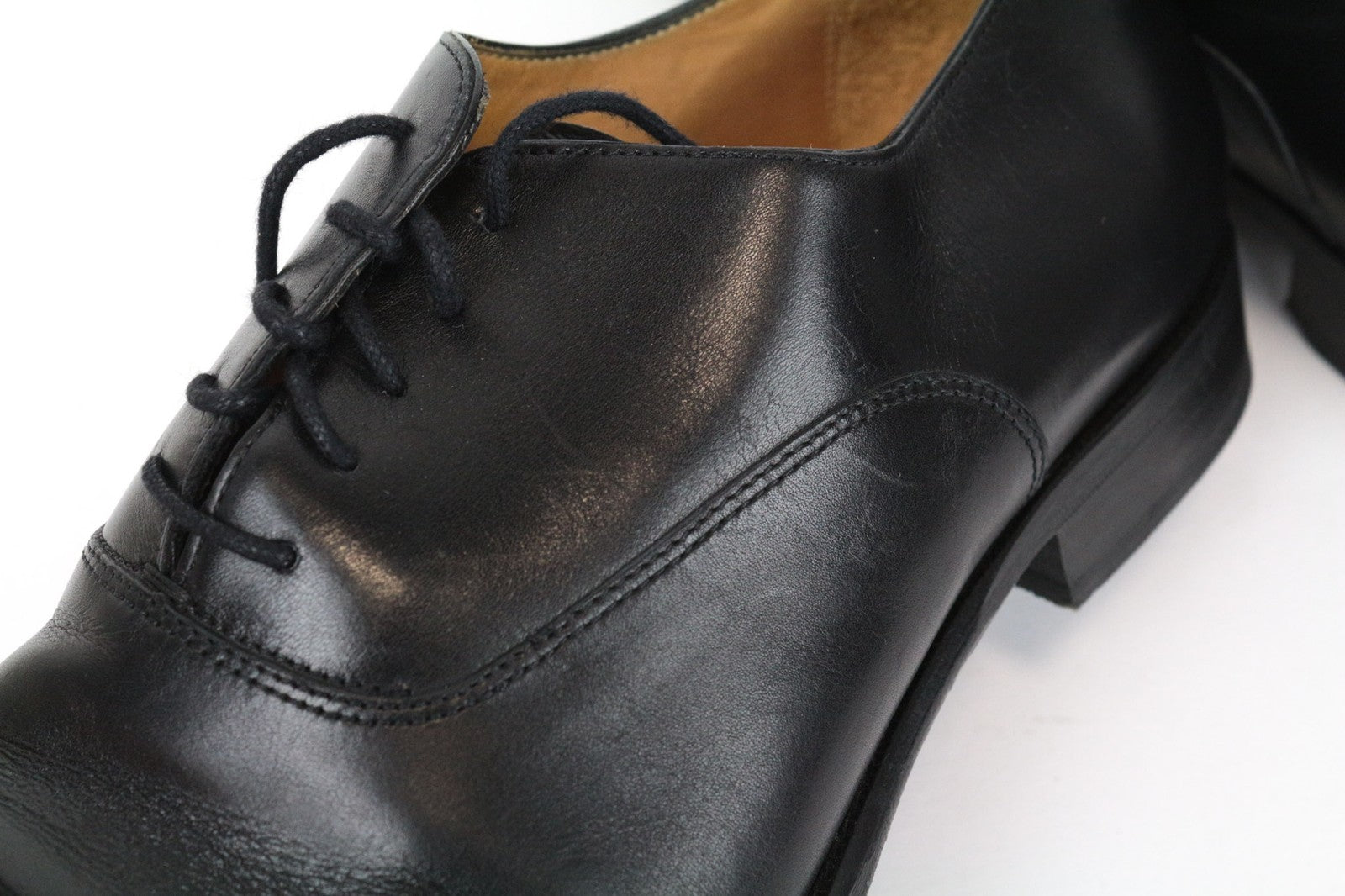 SUITSUPPLY Men's EU45 Black Leather Laced Low-Top Dress Casual Shoe Classic