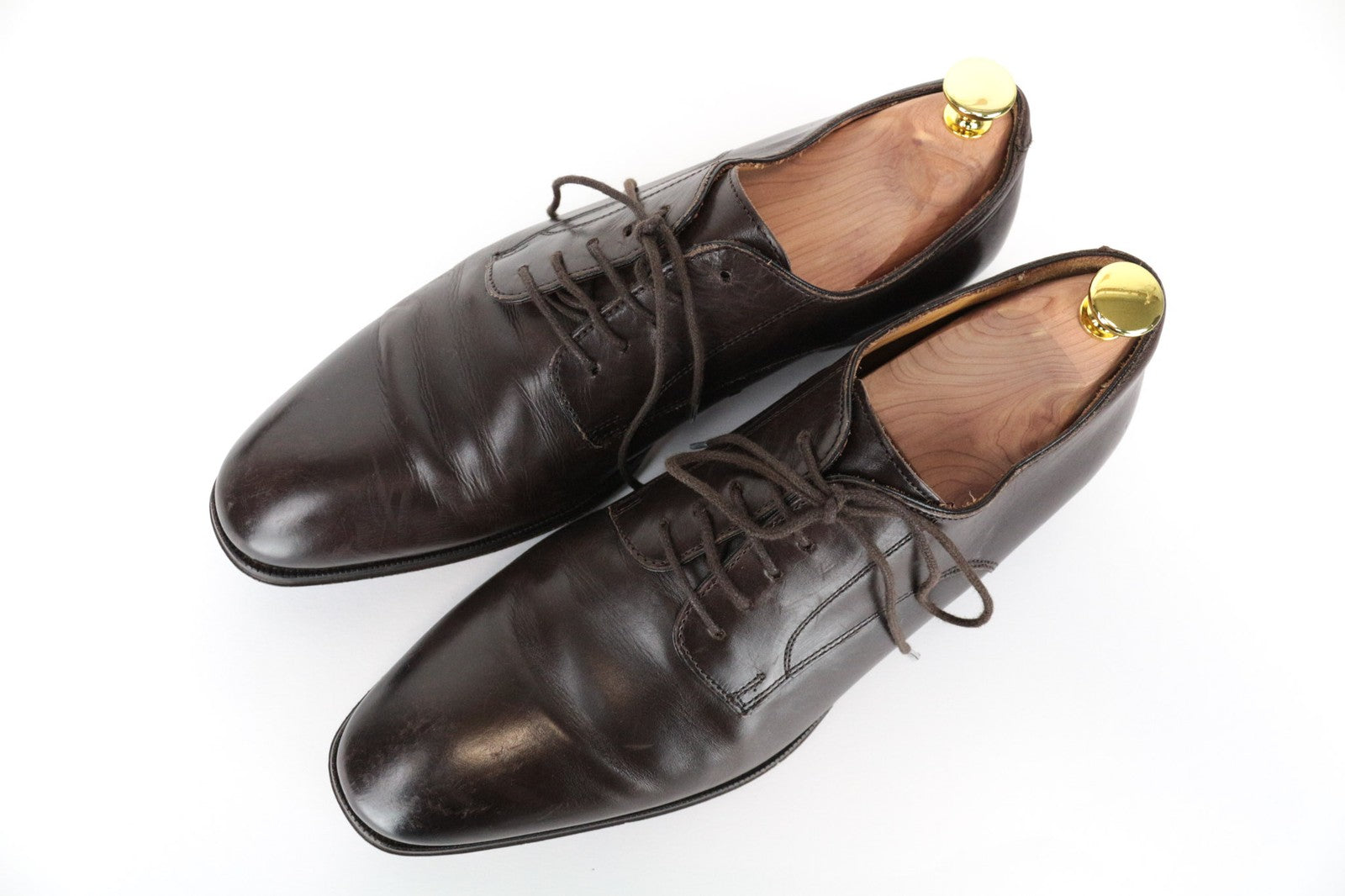 SUITSUPPLY Men's EU41.5 Brown Leather Classic Laced Low Casual Shoe Style